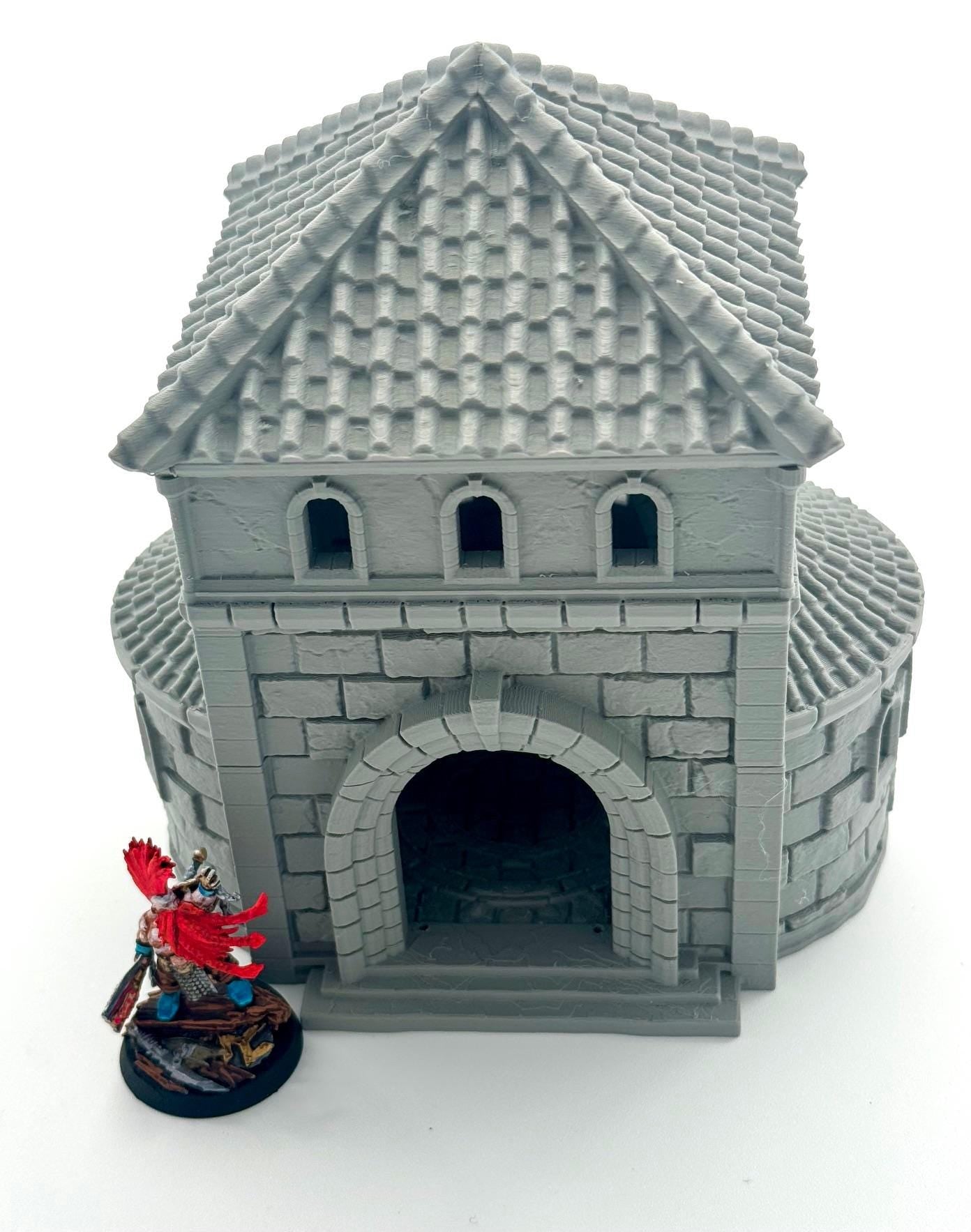 Gothic Mausoleum – Individual & Complete Set – Tabletop Terrain (15mm, 28mm, 32mm), by Dark Realms Forge