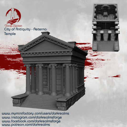 City of Antiquity - Aeterna Temple | 3D Printed Terrain for Tabletop RPG or Wargaming | Dark Realms Forge | 15mm, 28mm, 32mm Scales (Copy) (Copy) (Copy)