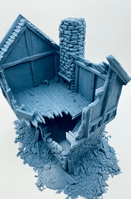 Warhammer Fantasy House Ruins - 3D Printed Epic Terrain for Tabletop Battles, D&D RPG Enthusiast Gift, Briarwood House 3