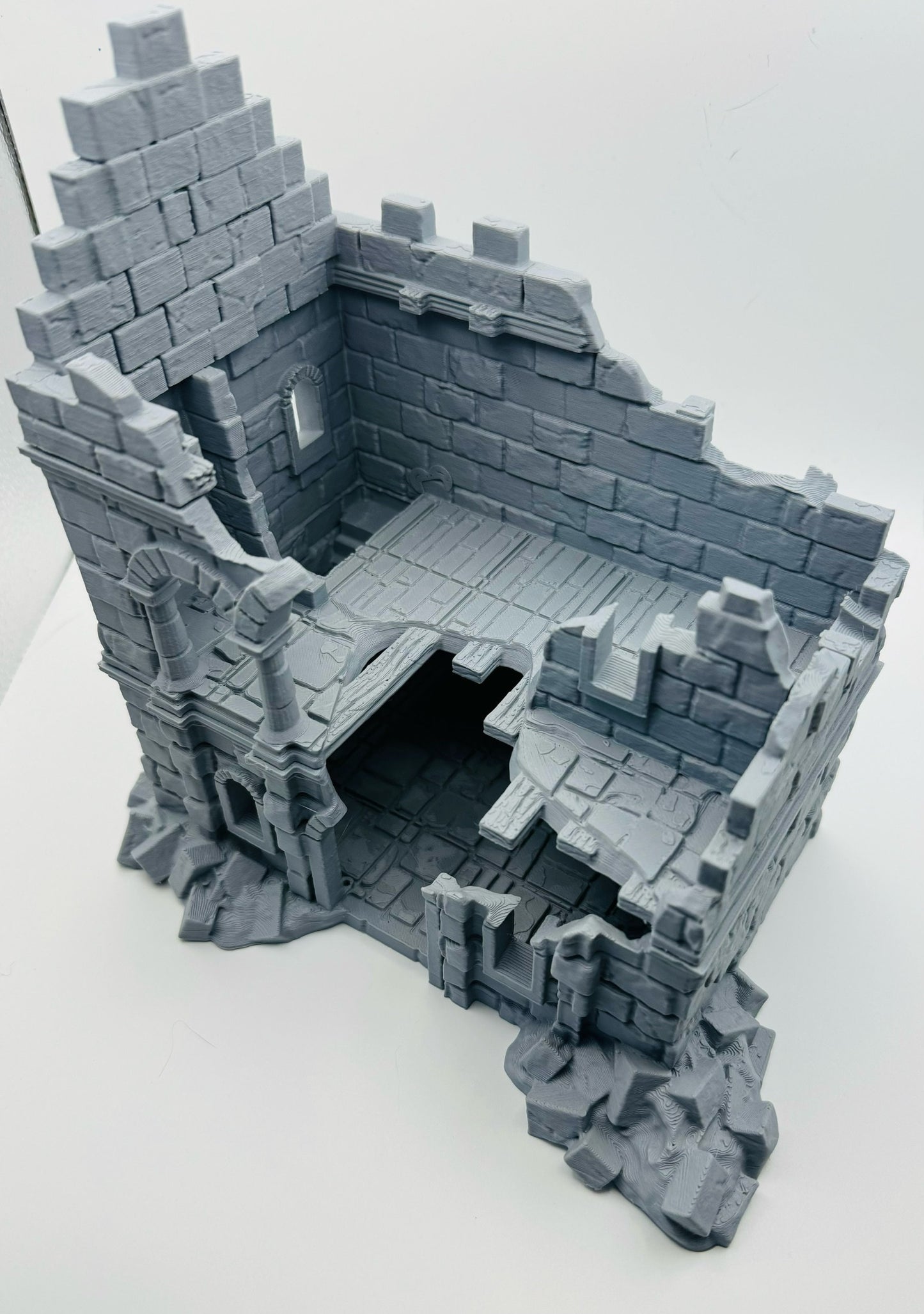 Medieval Fantasy Ruined House Terrain - 3D Printed for Warhammer, D&D