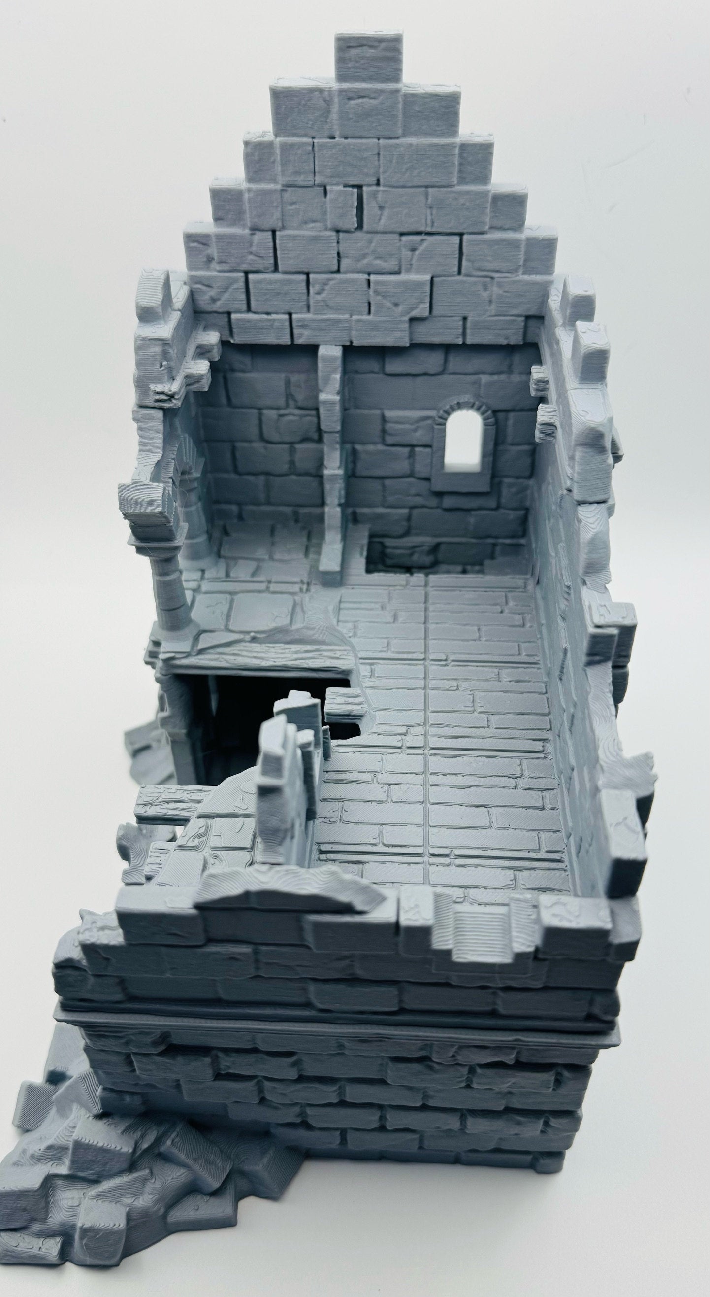 Medieval Fantasy Ruined House Terrain - 3D Printed for Warhammer, D&D