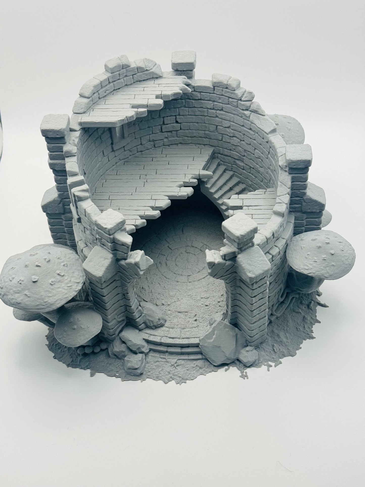 Tabletop Battle Terrain Tower Ruins - Fungalwood - 3D Printed Fantasy Mushroom Scenery, Warhammer/D&D, RPG Lover's Collectible