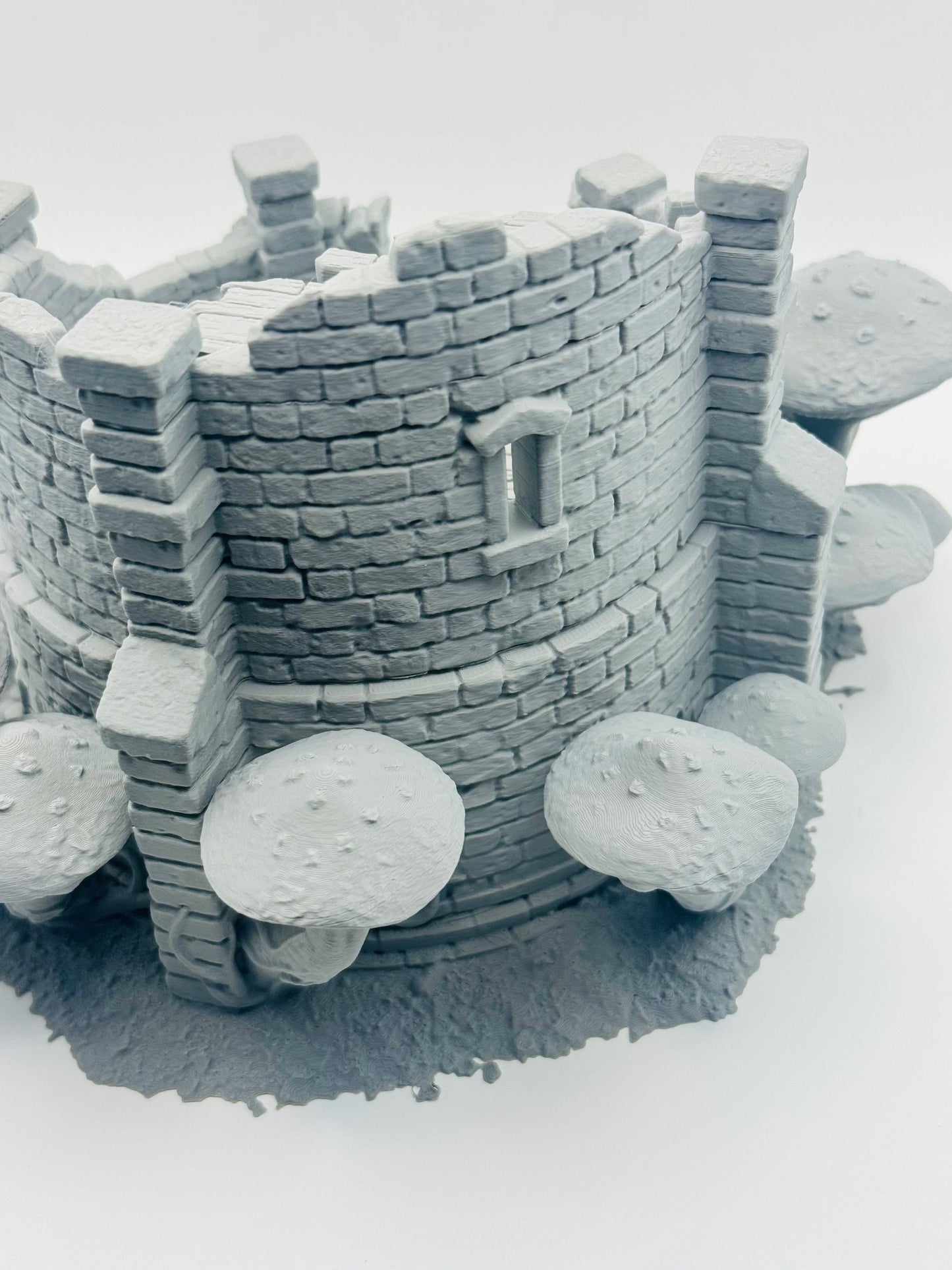 Tabletop Battle Terrain Tower Ruins - Fungalwood - 3D Printed Fantasy Mushroom Scenery, Warhammer/D&D, RPG Lover's Collectible