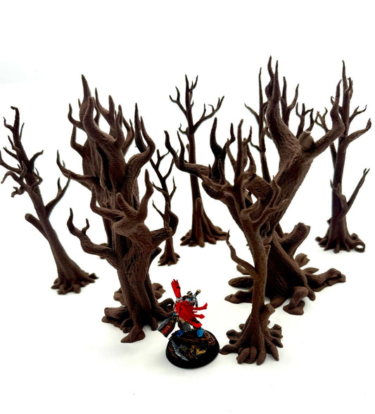 3D Printed Trees - Dark Realms Forge Terrain Evergreen Wilds Collection - 28mm 32mm Scatter Scenery - Tabletop RPG Gaming, Warhammer, D&D