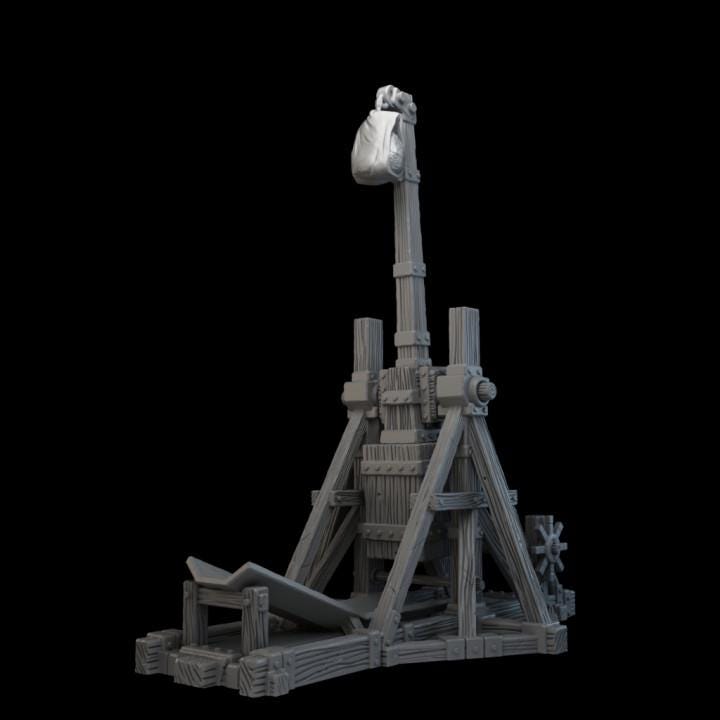 High Detail 3D Printed Trebuchet - 15mm, 28mm, 32mm Scales | Dark Realms Forge