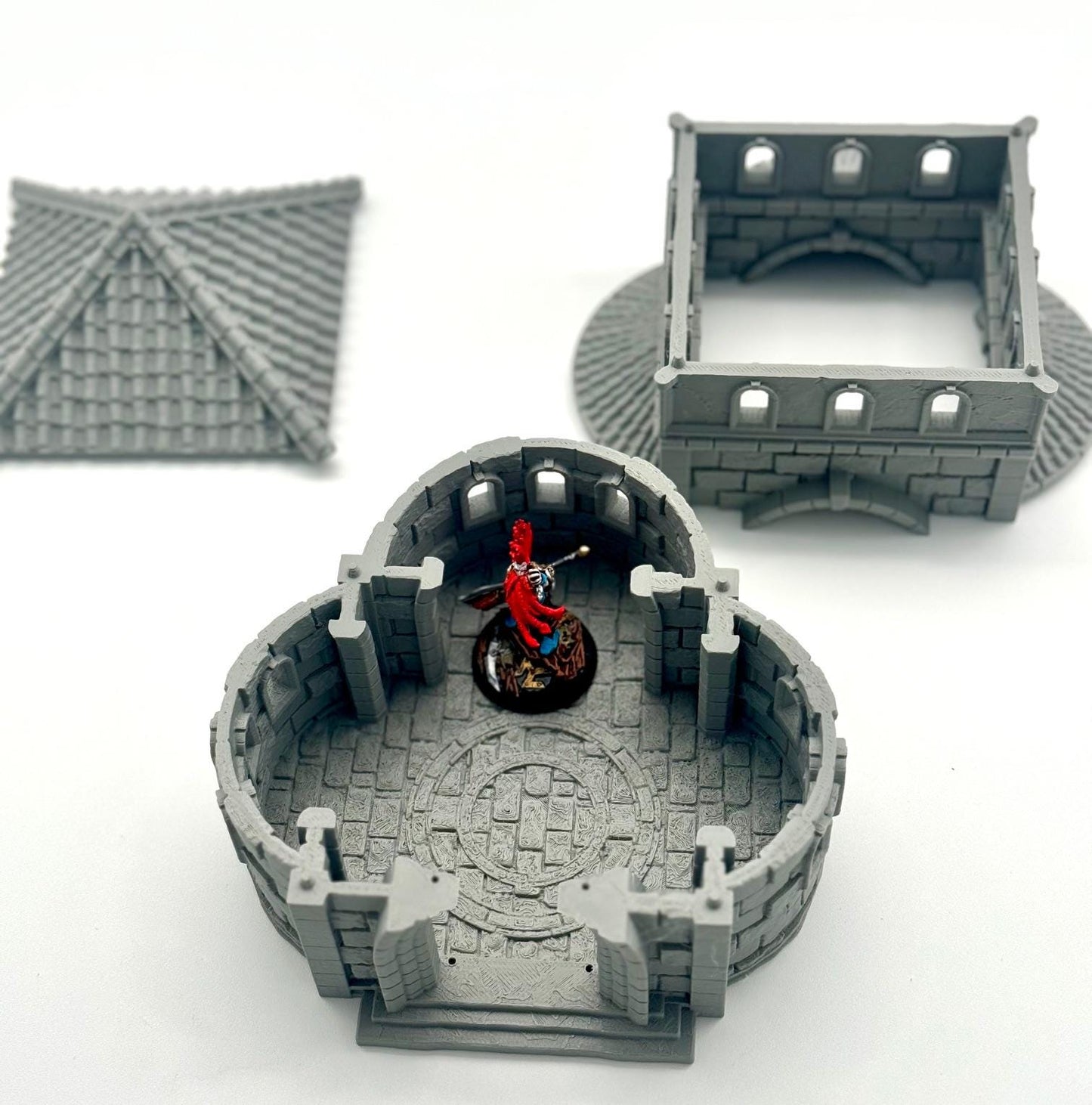 Gothic Mausoleum – Individual & Complete Set – Super detailed 0.12mm 3D Printed Tabletop Terrain (15mm, 28mm, 32mm), by Dark Realms Forge